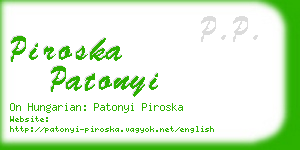 piroska patonyi business card